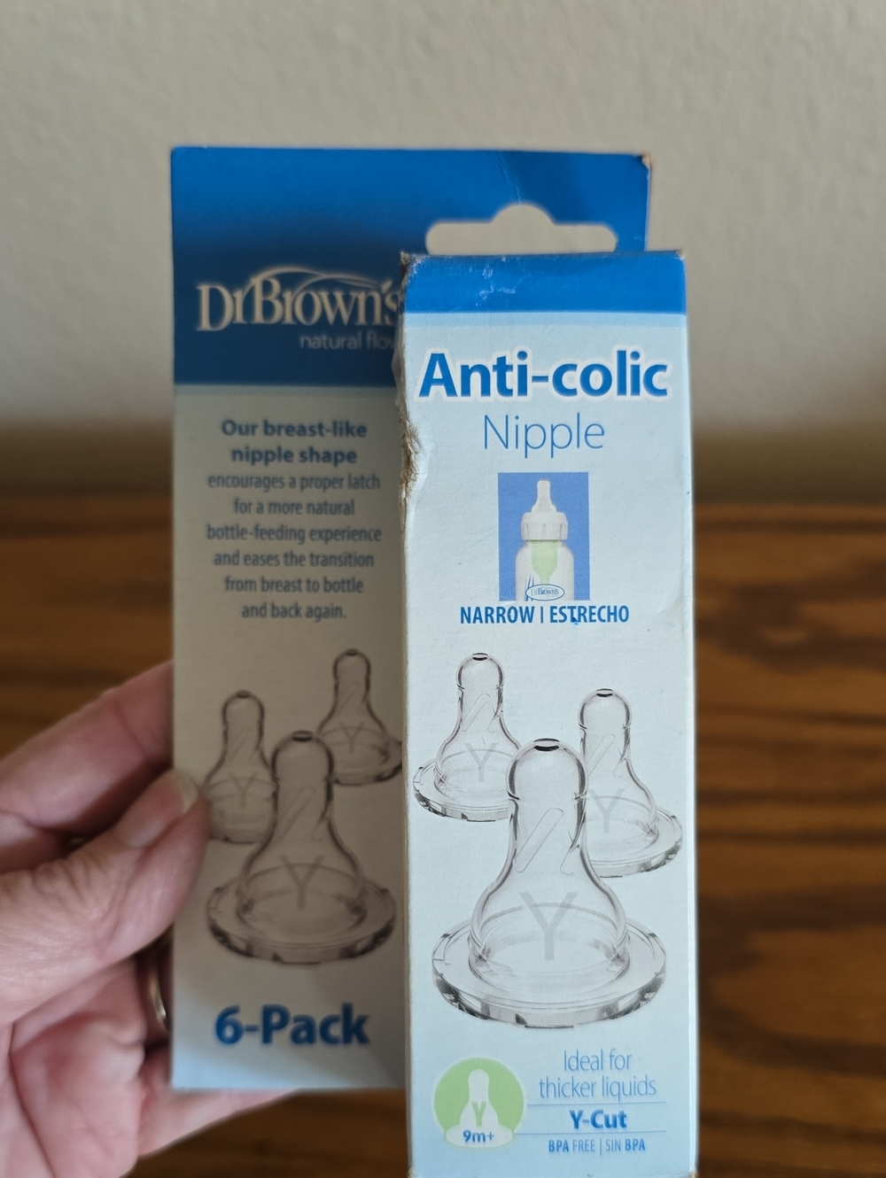 Dr. Brown's Natural Flow Anti-Colic Narrow Y-Cut Nipples (6-Pack) Tote 12